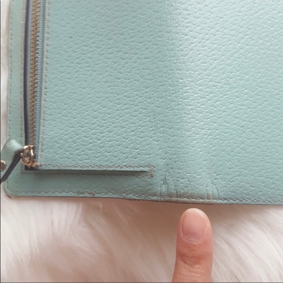Kate Spade Mint Green Leather Fold Wallet - Picture 7 of 8